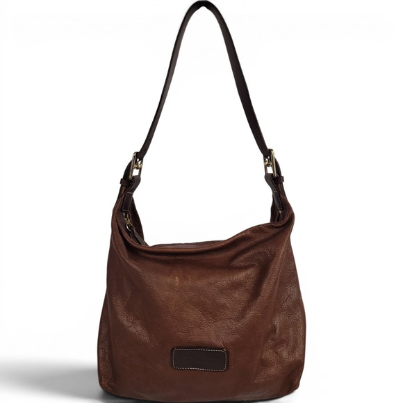 Dooney & Bourke Handbags - Vintage Dooney & Bourke Hobo Sac Bag Medium Brown Leather Shoulder Slouchy USA